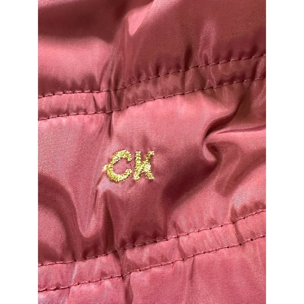 Calvin Klein‎ Girls Puffer Jacket Winter Coat Faux Fur Hood Sz 2T Warm Cozy Snow